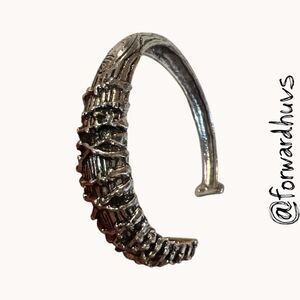 The Walking Dead Lucille Barbed Wire Bat Silver Tone Cuff Bracelet